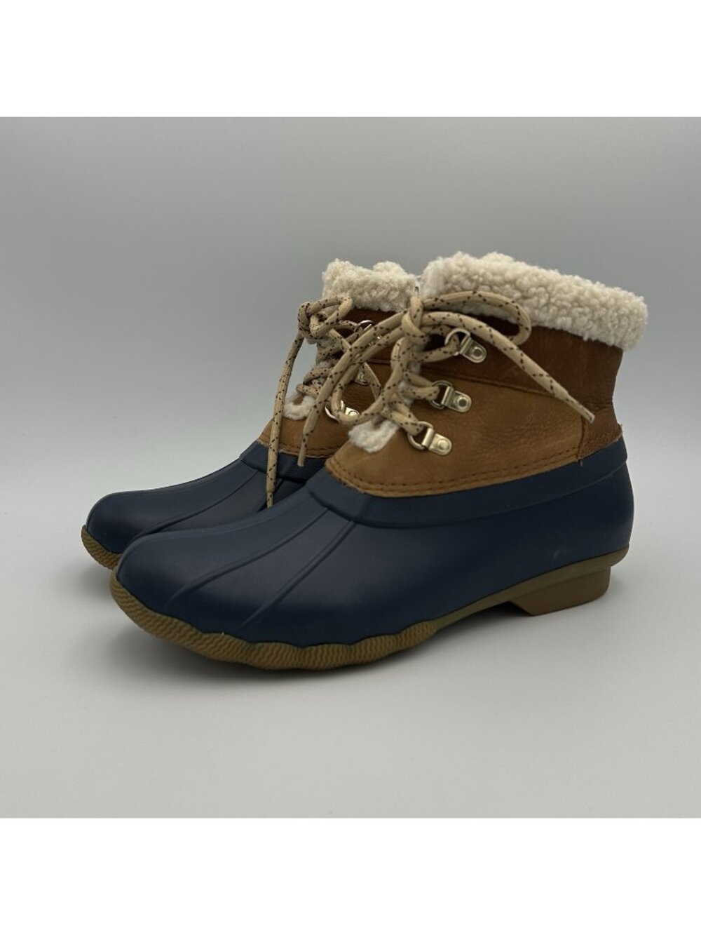 Sperry Saltwater Boots Women’s Size 10 Brown Synthetic Winter Shoes STS87778